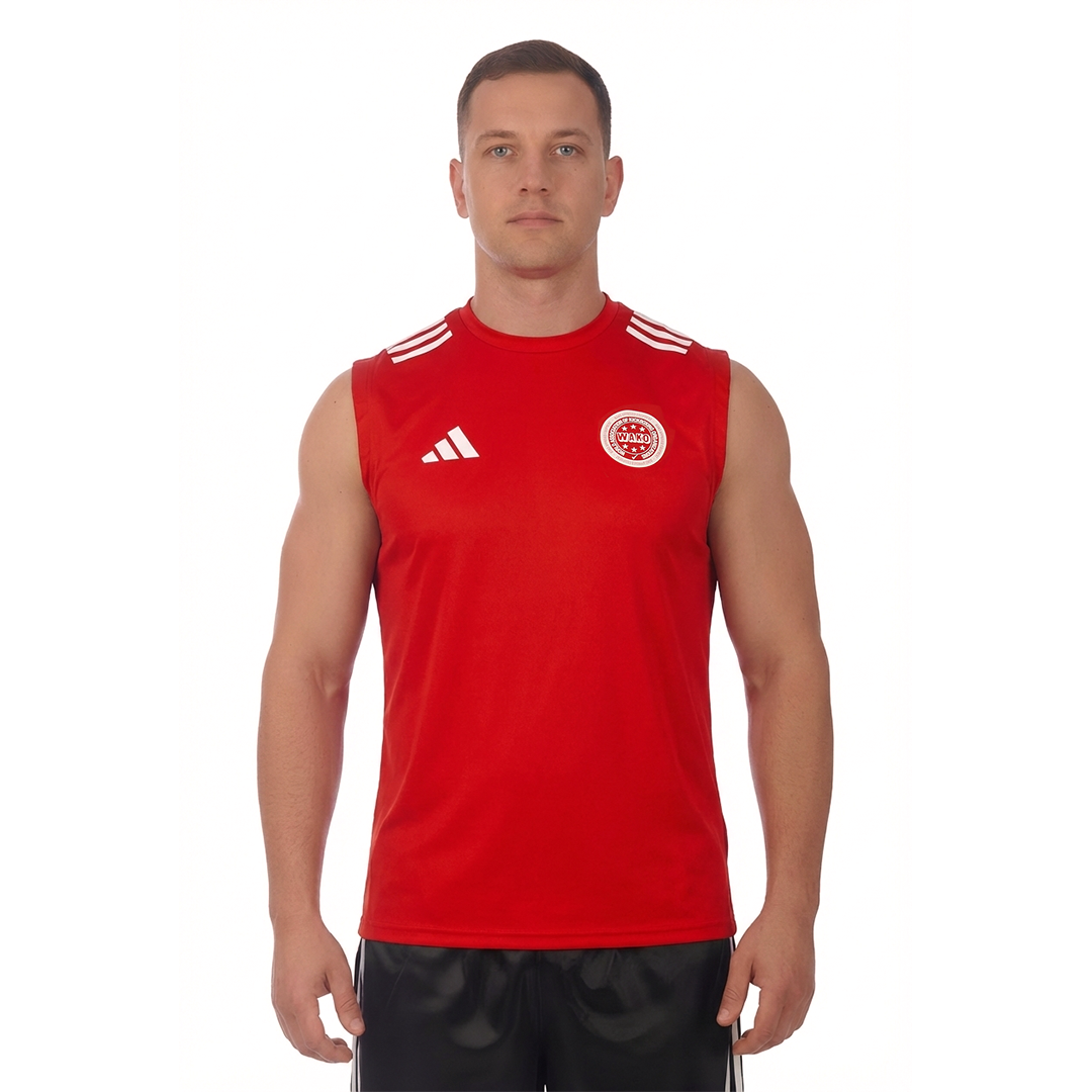 CAMISETA SIN MANGAS KICKBOXING - ADIDAS - WAKO WORLD - RED - 1