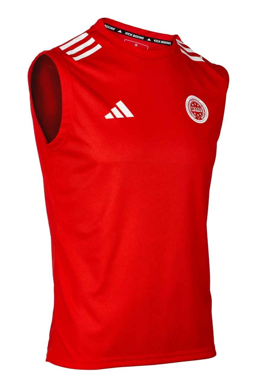 CAMISETA SIN MANGAS KICKBOXING - ADIDAS - WAKO WORLD - RED - 2