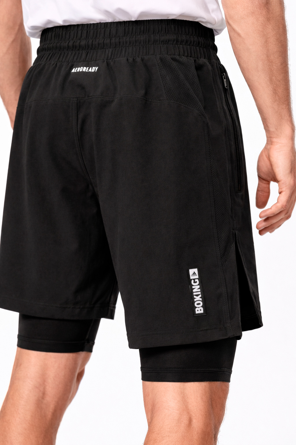 SHORT DE BOX ADIDAS CON MALLA CORTA- BOXWEAR TECH - BLACK - 3