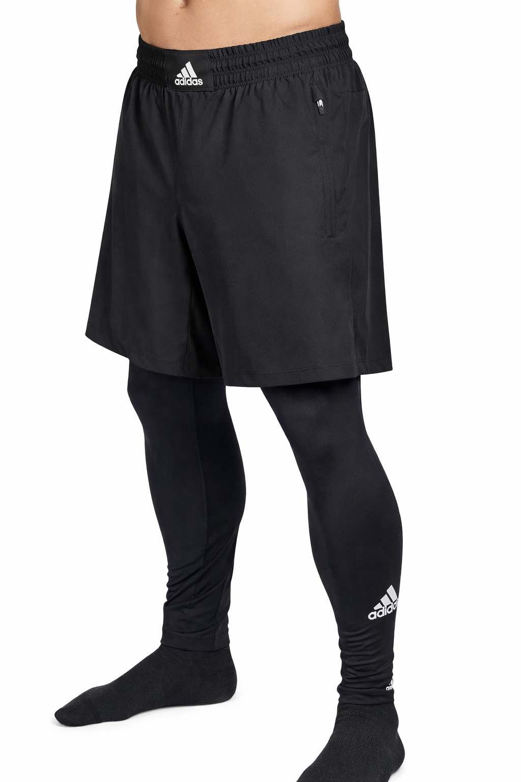 SHORT DE BOX ADIDAS CON MALLA LARGA- BOXWEAR TECH - BLACK - 1