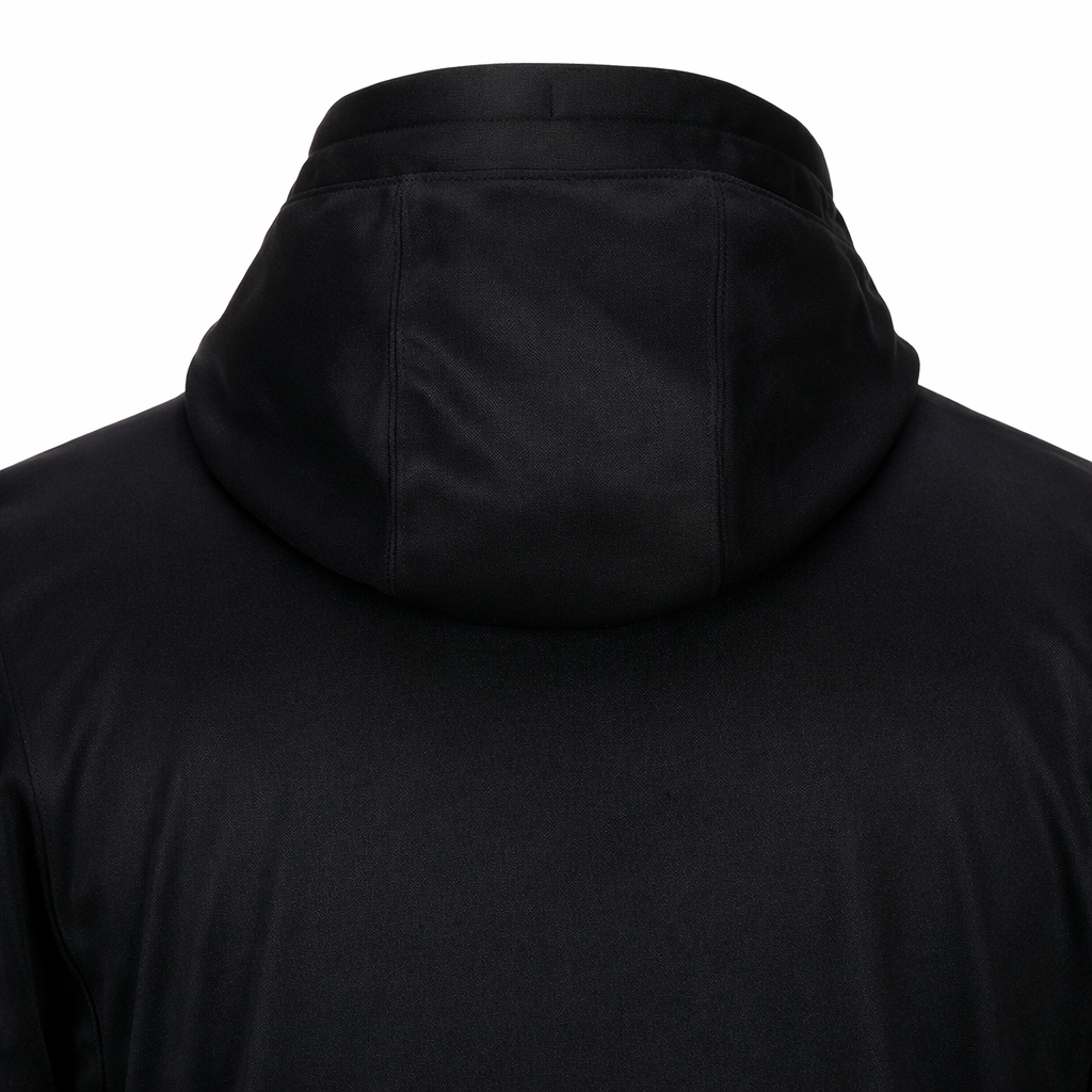 JACKET TECH C/CAPUCHA Y CREMALLERA BLACK/WHITE - 5