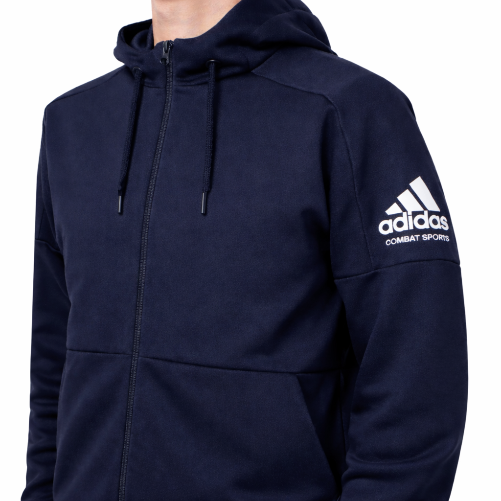 CASACA ADIDAS COMBAT SPORTS CON CAPUCHA Y CREMALLERA | COLOR AZUL - 2