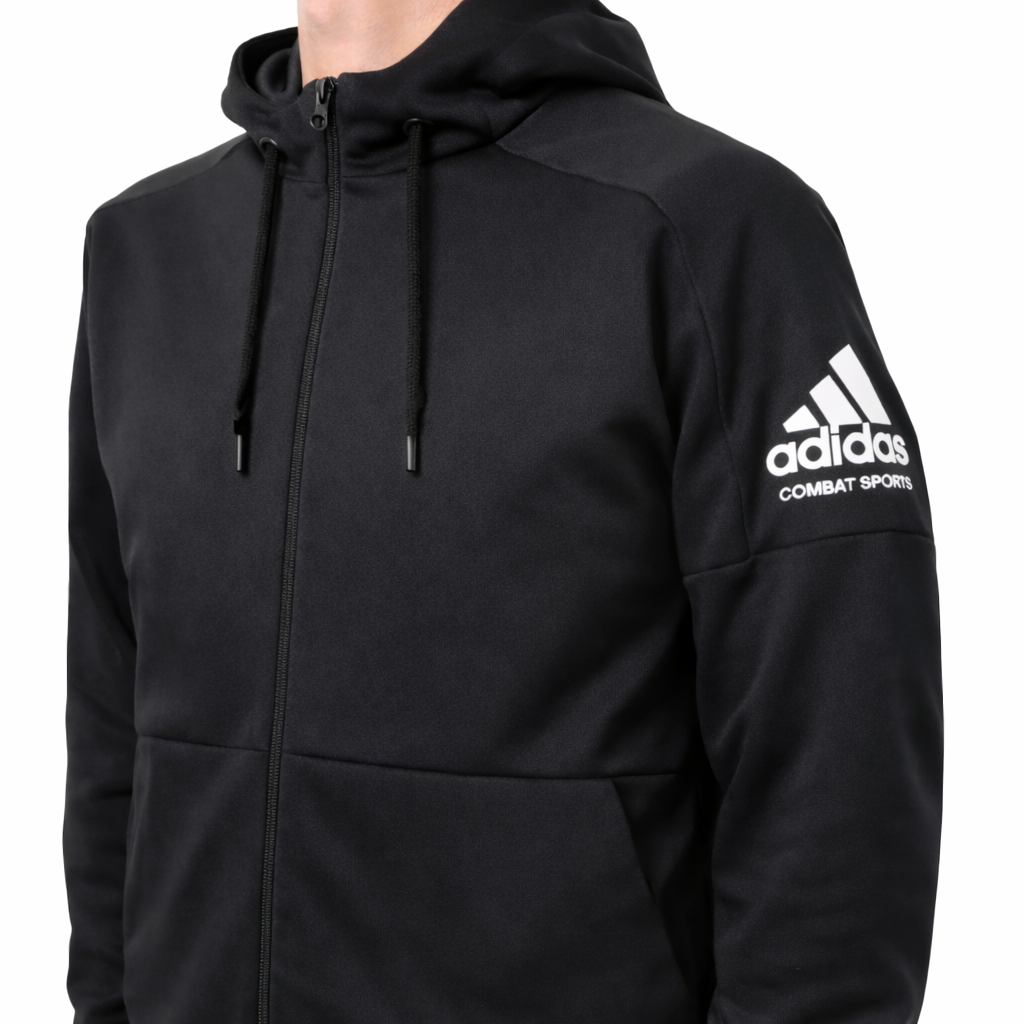 CASACA ADIDAS COMBAT SPORTS CON CAPUCHA Y CREMALLERA | COLOR NEGRO - 2