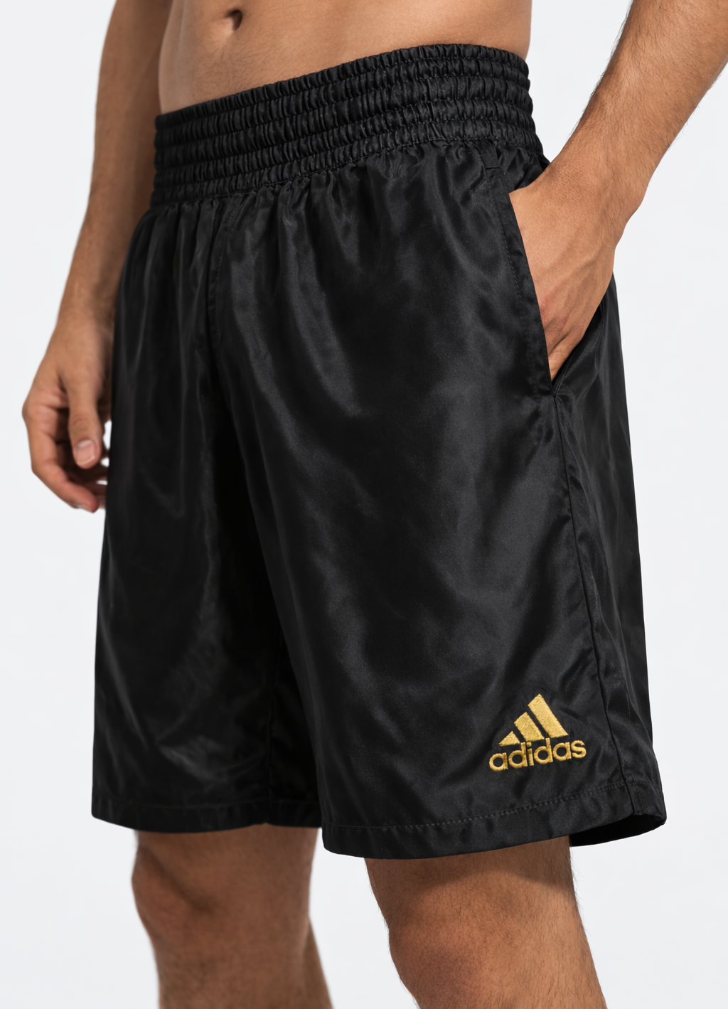 SHORT DE BOXEO ADIDAS SATIN BOXING/ COLOR NEGRO - 3