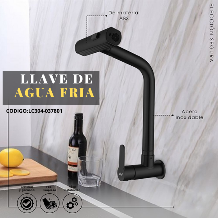 LLAVE DE COCINA PARED NEGRO LC304-037801 - 2
