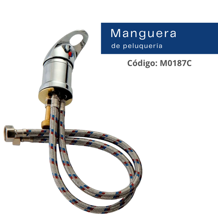 MEZCLADORA XM M0187C MONOCOMANDO LAVACABEZA PELUQUERIA CROMADO - 3