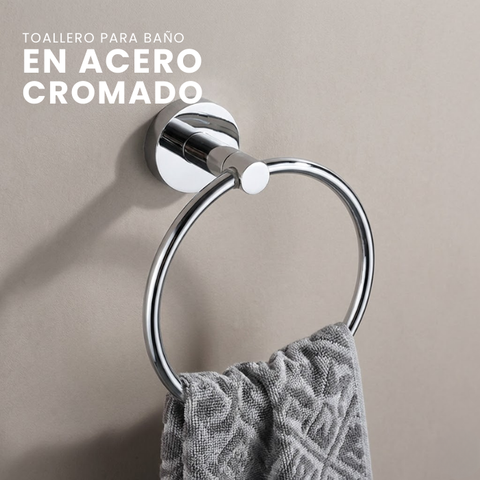 TOALLERO XM ADB6606S ARGOLLA CROMADO ACERO INOXIDABLE - 2
