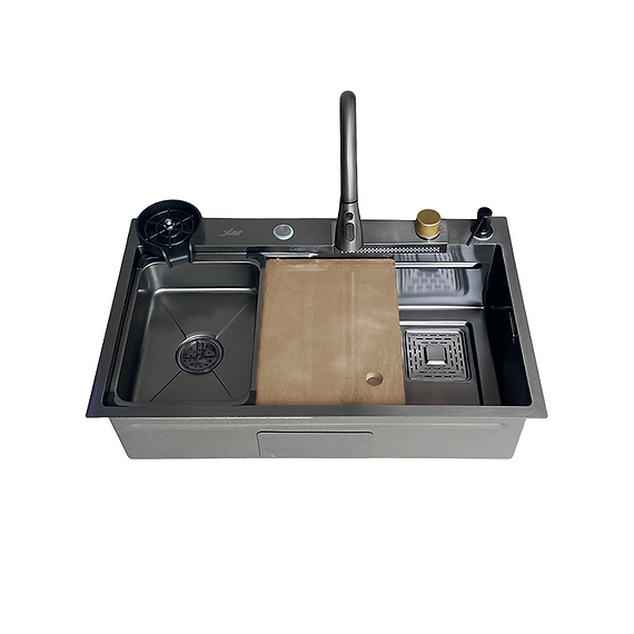 LAVADERO DE COCINA MULTIFUNCIONAL NEGRO USLUX01-7546 - 1