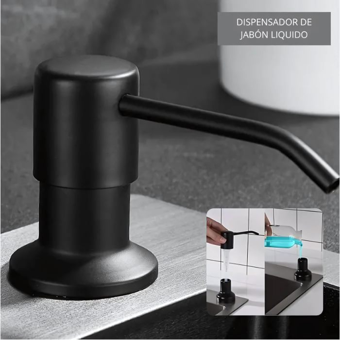 LAVADERO DE COCINA ACERO DOBLE POZA NEGRO PRM-8448B - 5