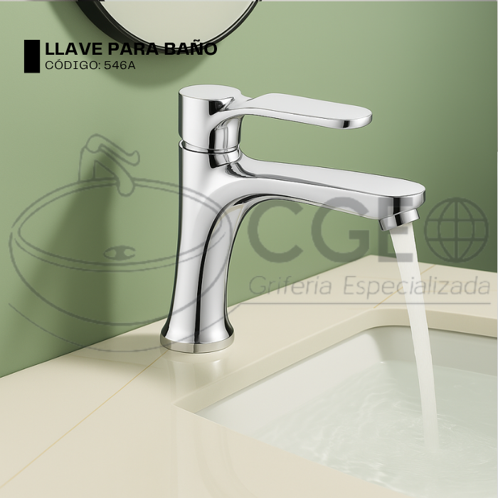 LLAVE PARA LAVATORIO BAJO CROMADO SEVILLA 546A - 2