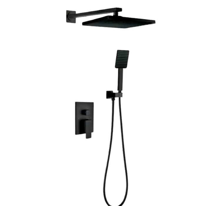 MEZCLADORA DE DUCHA Y TELEFONO CUADRADO NEGRO MT304-010D901 - 1