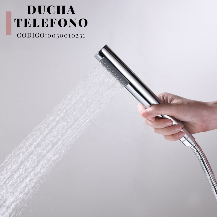 MEZCLADORA DE BAÑERA CON MINI DUCHA TELEFONO CROMADO BRONCE SRT - 5