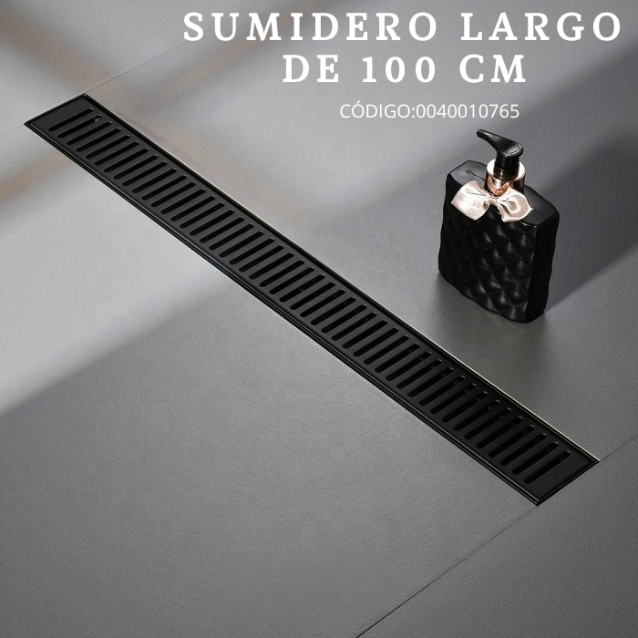 SUMIDERO LARGO DE 100 CM DE ACERO 304 NEGRO - 2