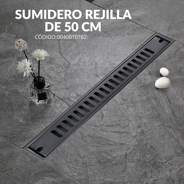 SUMIDERO LARGO DE 50 CM DE ACERO 304 NEGRO - 2