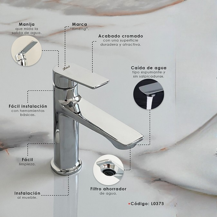 LLAVE PARA LAVATORIO MEDIANO GRIS L037303 - 3