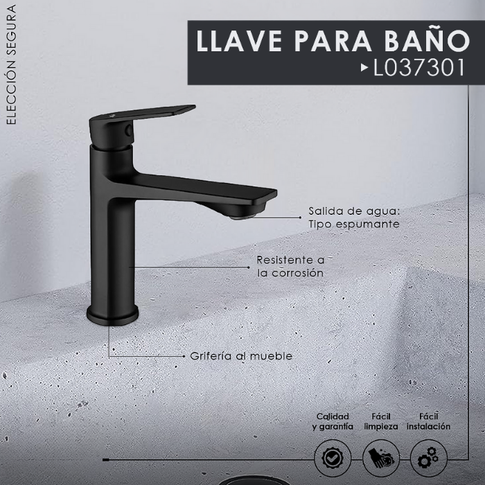 LLAVE PARA LAVATORIO MEDIANO GRIS L037303 - 6