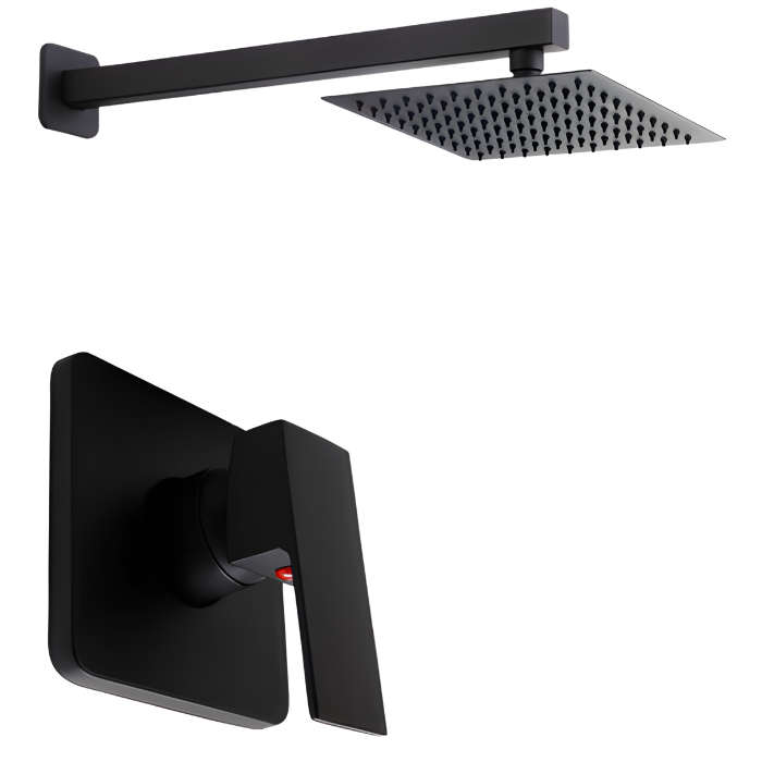 MEZCLADORA DE DUCHA DOHA NEGRO CUADRADA SEVILLA F3206B - 1