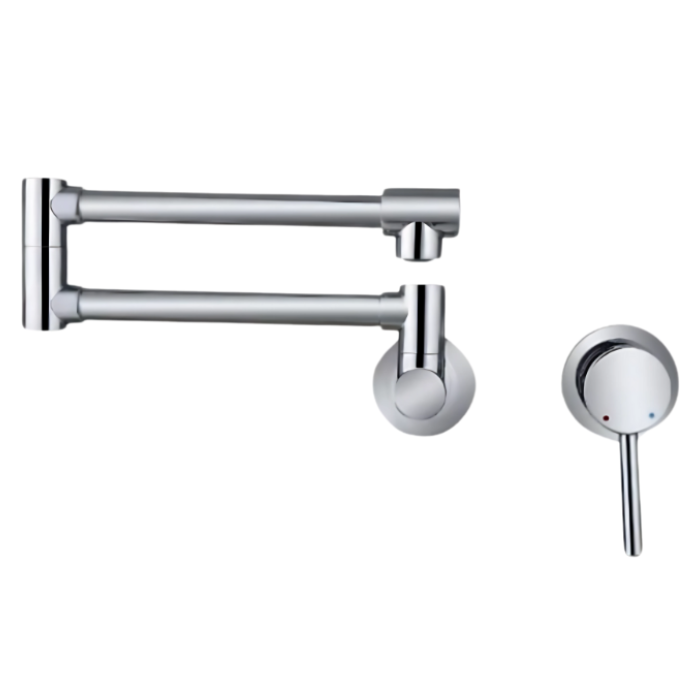 MEZCLADORA DE COCINA GIRATORIO 360 GRADOS A LA PARED CROMADO - 1