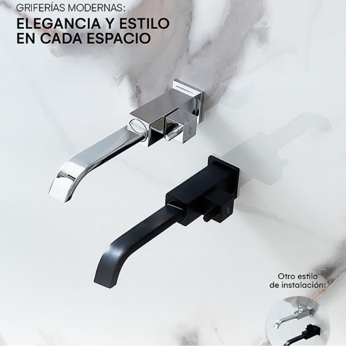 LLAVE PARA LAVATORIO PARED NEGRO L502-320701 - 3