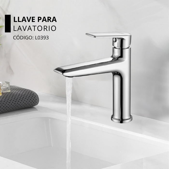 LLAVE PARA LAVATORIO MEDIANO CROMADO L0393 - 2