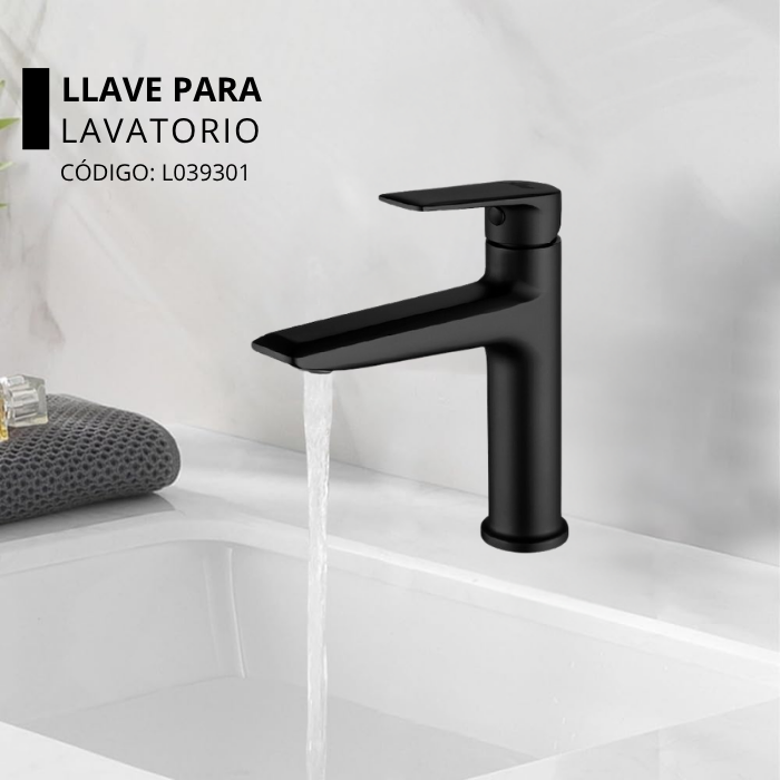 LLAVE PARA LAVATORIO MEDIANO NEGRO L039301 - 2