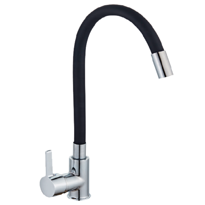 MEZCLADORA MONOCOMANDO PARA COCINA PICO FLEXIBLE NEGRO M04016 - 1