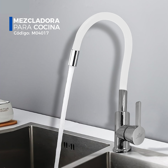 MEZCLADORA PARA COCINA MUEBLE BLANCO M04017 - 2