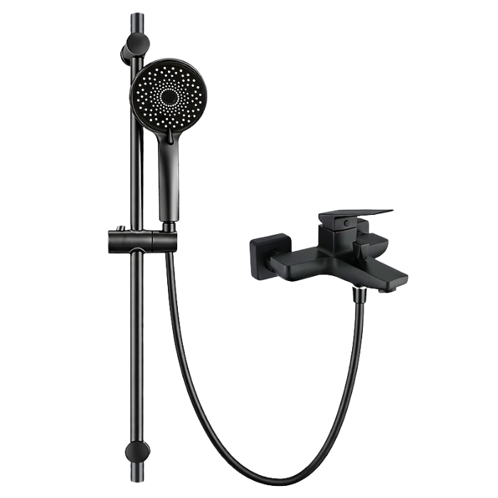 MEZCLADORA MONOCOMANDO PARA DUCHA TELEFONO CON BARRA GUN NEGRO MT013101 - 1