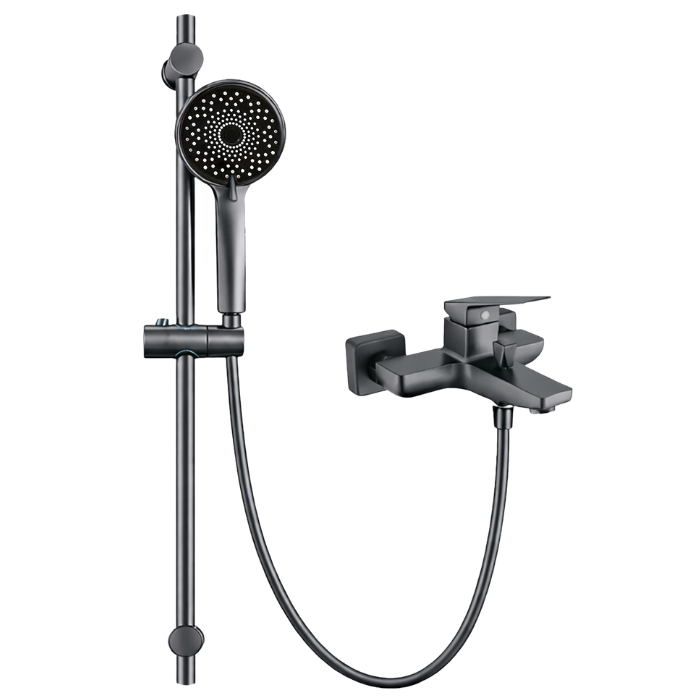 MEZCLADORA MONOCOMANDO PARA DUCHA TELEFONO CON BARRA GUN GREY MT013103 - 1