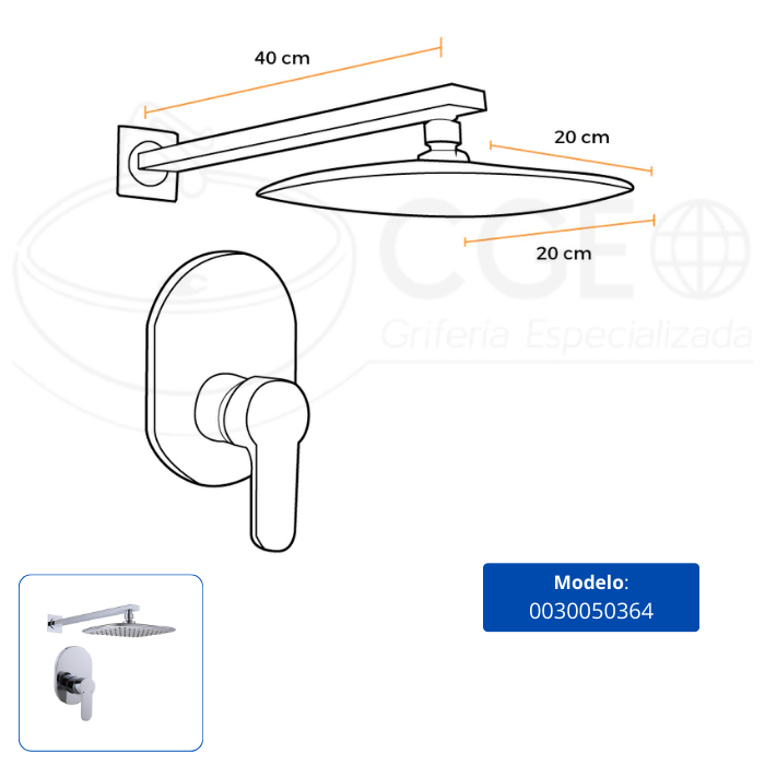 MEZCLADORA DE DUCHA MINIMALISTA CUADRADO BRONCE CROMADO - 3