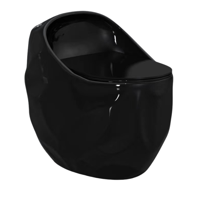 INODORO ONE PIECE OVALADO NEGRO ROCOSO GAIA - 1