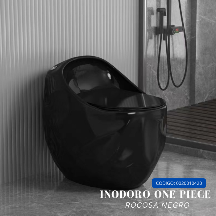 INODORO ONE PIECE OVALADO NEGRO ROCOSO GAIA - 2