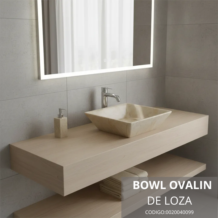 BOWL LOZA MARMOLEADO CUADRADO BONE - 2