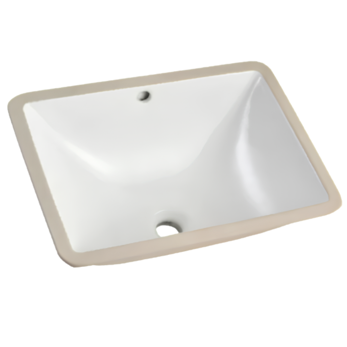 BOWL OVALIN DE LOZA TRIANGULAR PARA EMPOTRAR BLANCO - 1