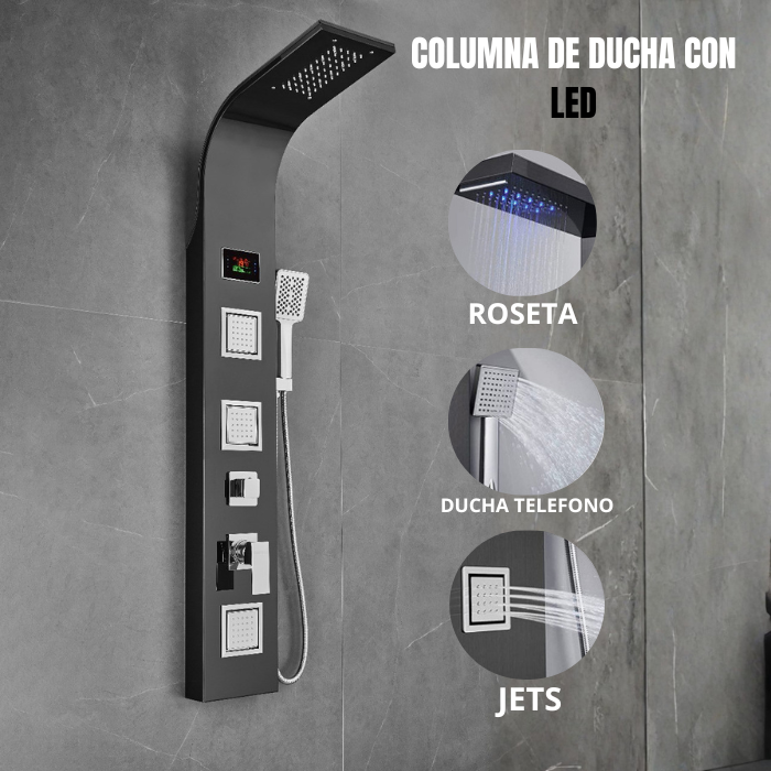 COLUMNA DE DUCHA NIAGARA BLACK - 2