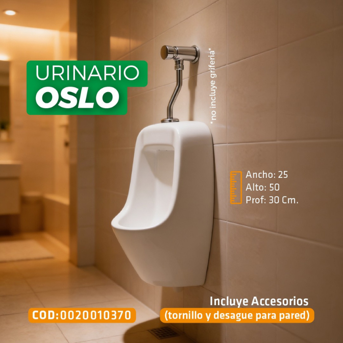 URINARIO BLANCO OSLO CUADRADO - 2