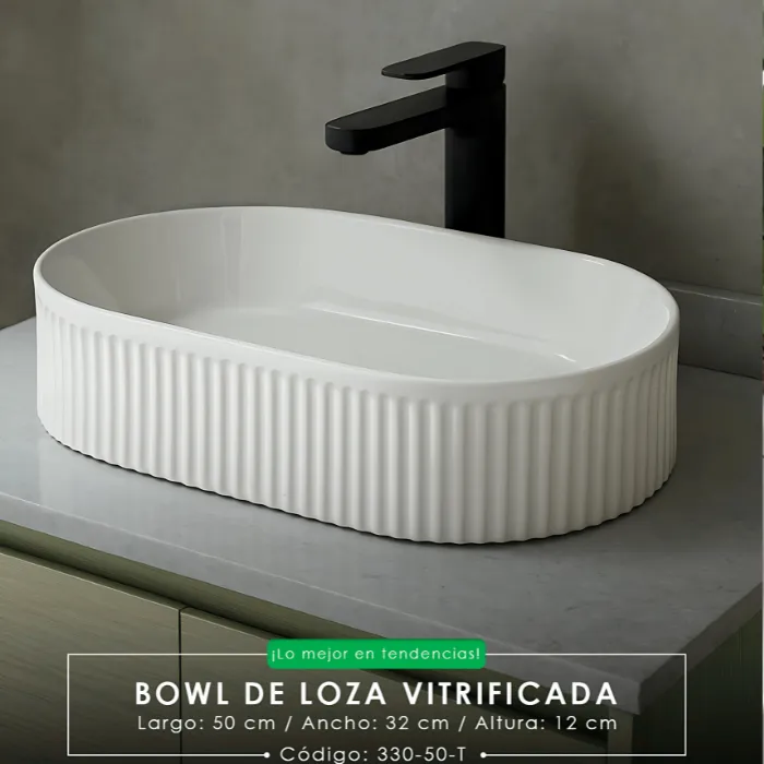 BOWL OVALIN DE LOZA RECTANGULAR 330-50-T - 2
