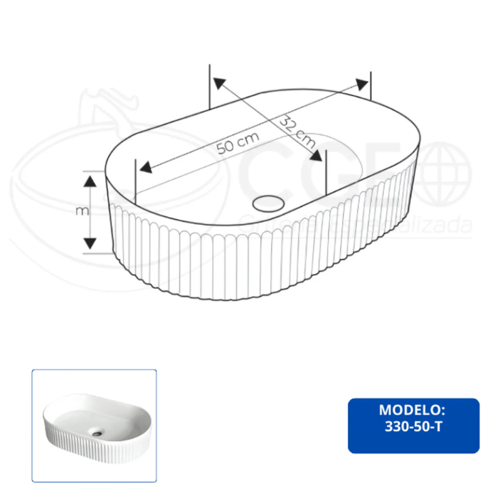 BOWL OVALIN DE LOZA RECTANGULAR 330-50-T - 3