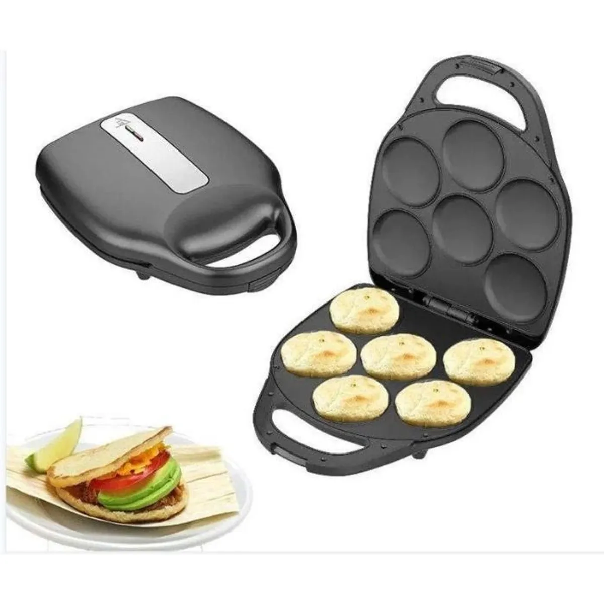 MÁQUINA PARA HACER 6 PANCAKES PANQUEQUES AREPAS - 1