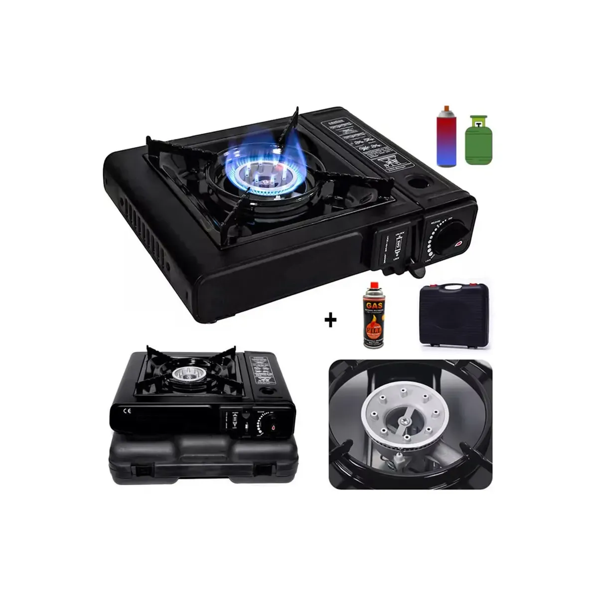 COCINA PORTATIL DUAL A GAS IDEAL PARA VIAJES - 1