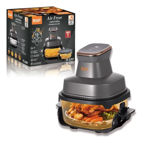 FREIDORA DE AIRE DE VIDRIO 4L TIPO NINJA 1500W - 1