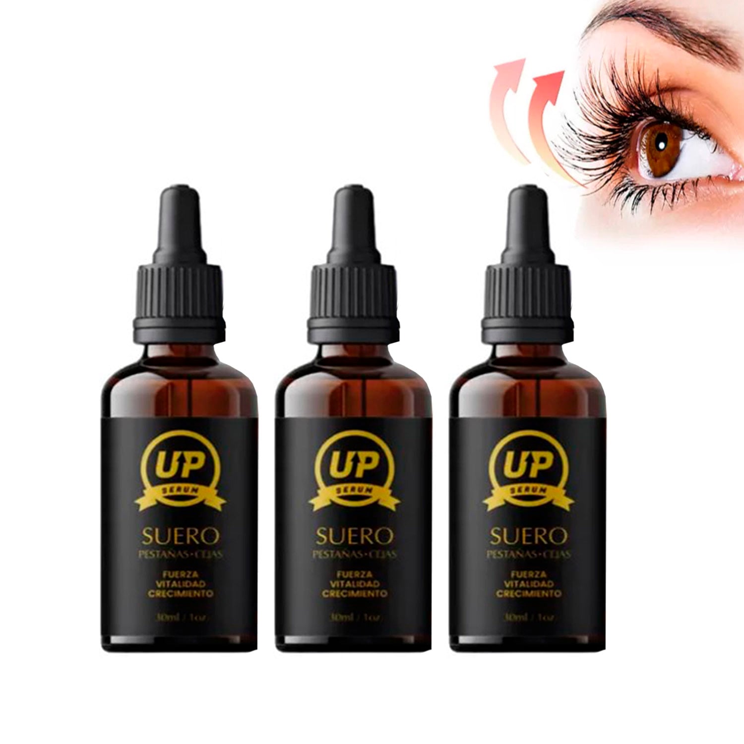 SERUM CRECIMIENTO PESTAÑAS Y CEJAS 3 UNIDADES - 1