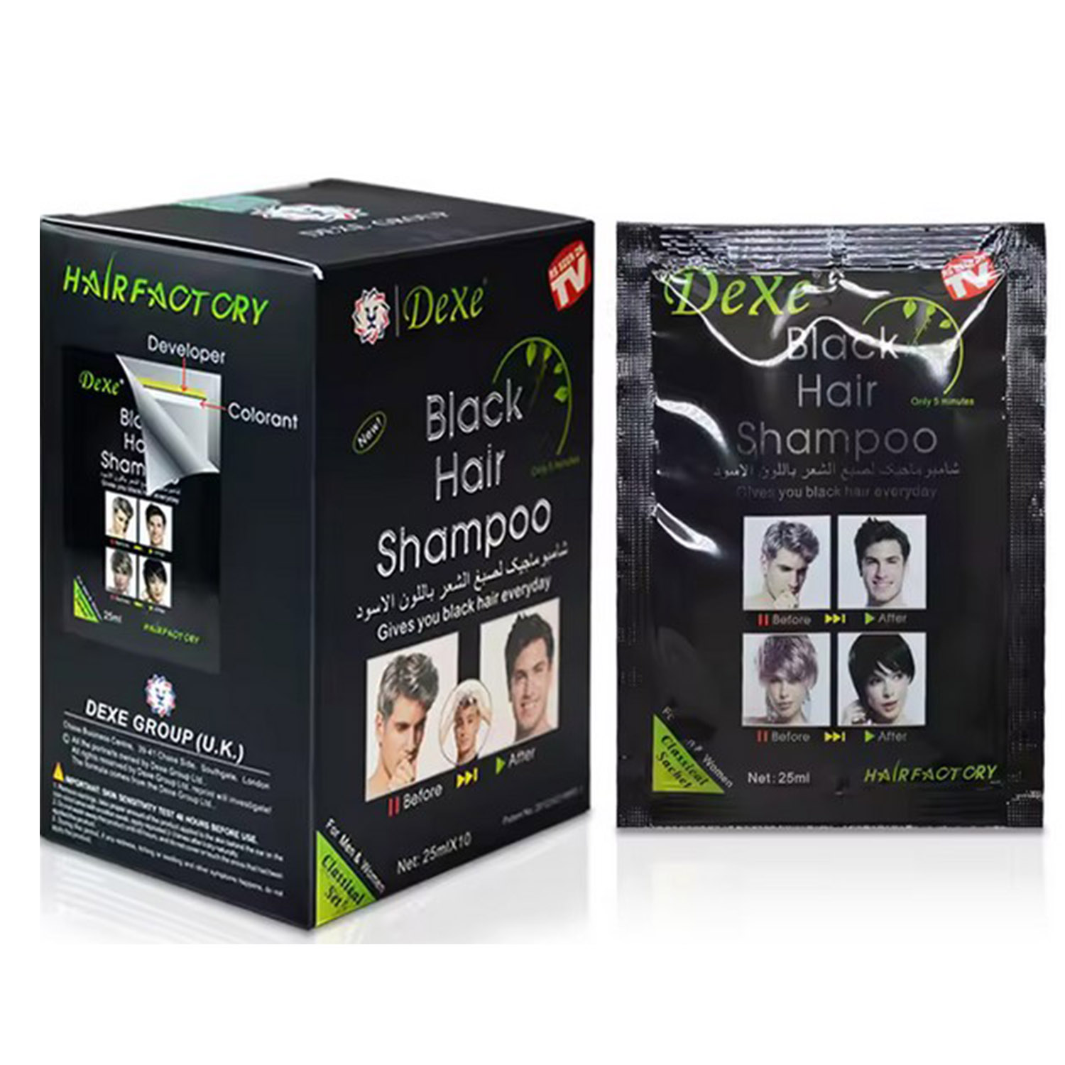 10 UNIDADES DE CHAMP DEXE PARA TEÑIR CABELLO NEGRO - 2