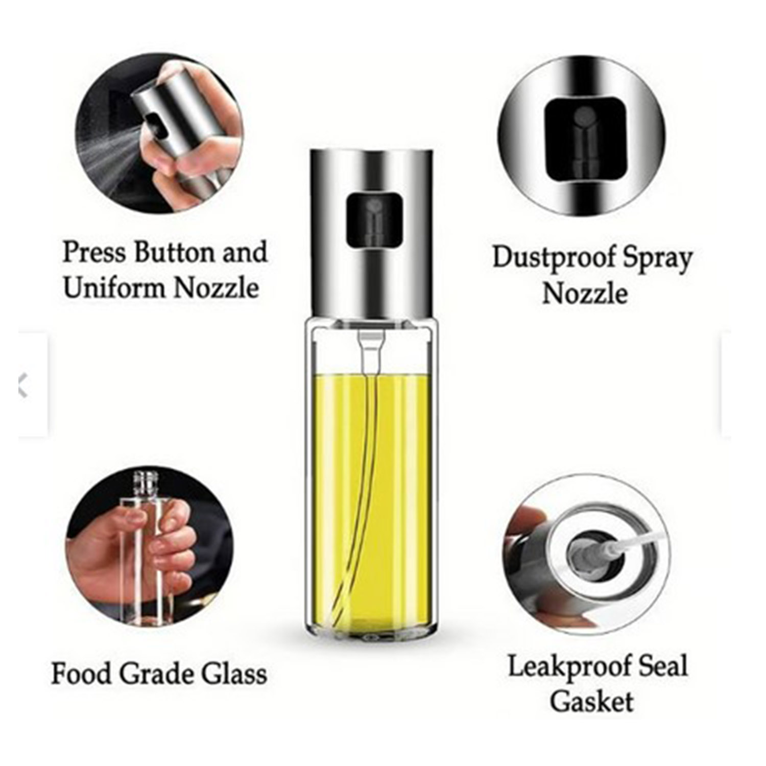 DISPENSADOR SPRAY ROCIADOR ACEITE BOTELLA 3 UNIDADES - 2