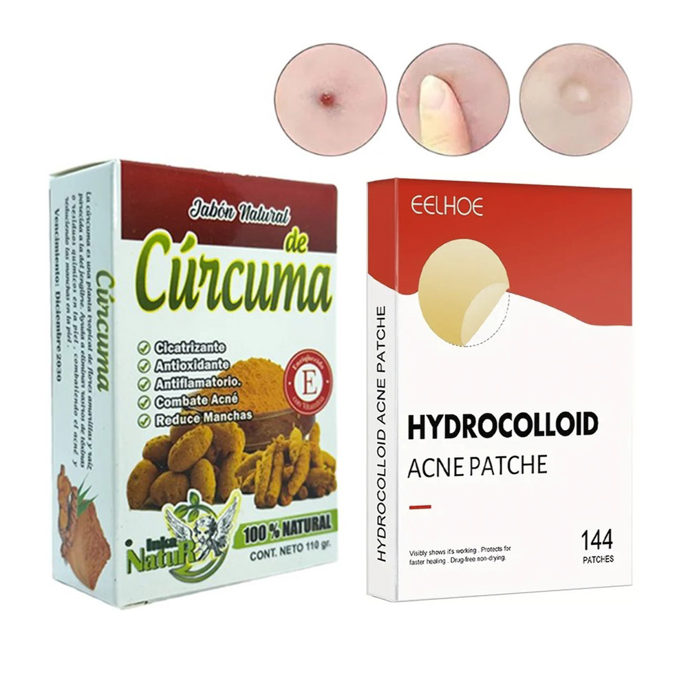 PARCHES PARA ACNÉ DE 144 UND Y JABÓN DE CURCUMA CICATRI-ZANTE - 1