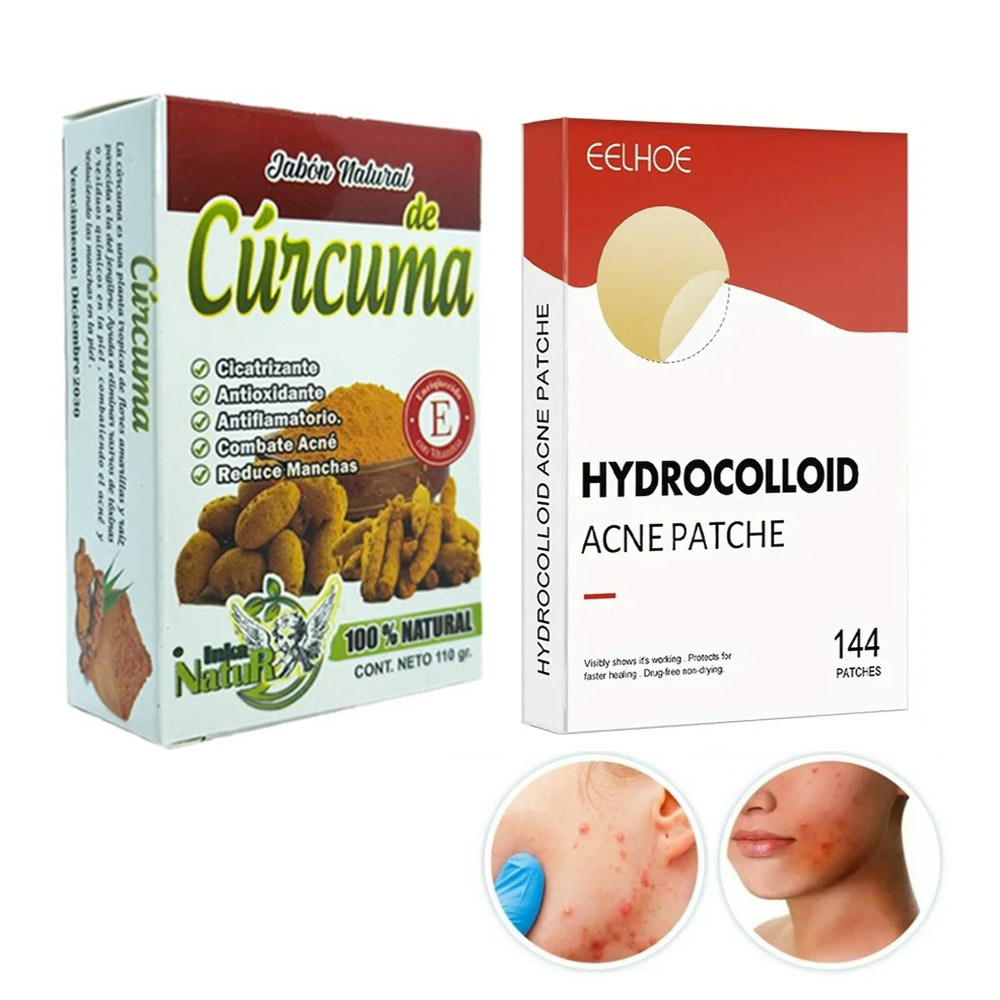 PARCHES PARA ACNÉ DE 144 UND Y JABÓN DE CURCUMA CICATRIZANTE - 3