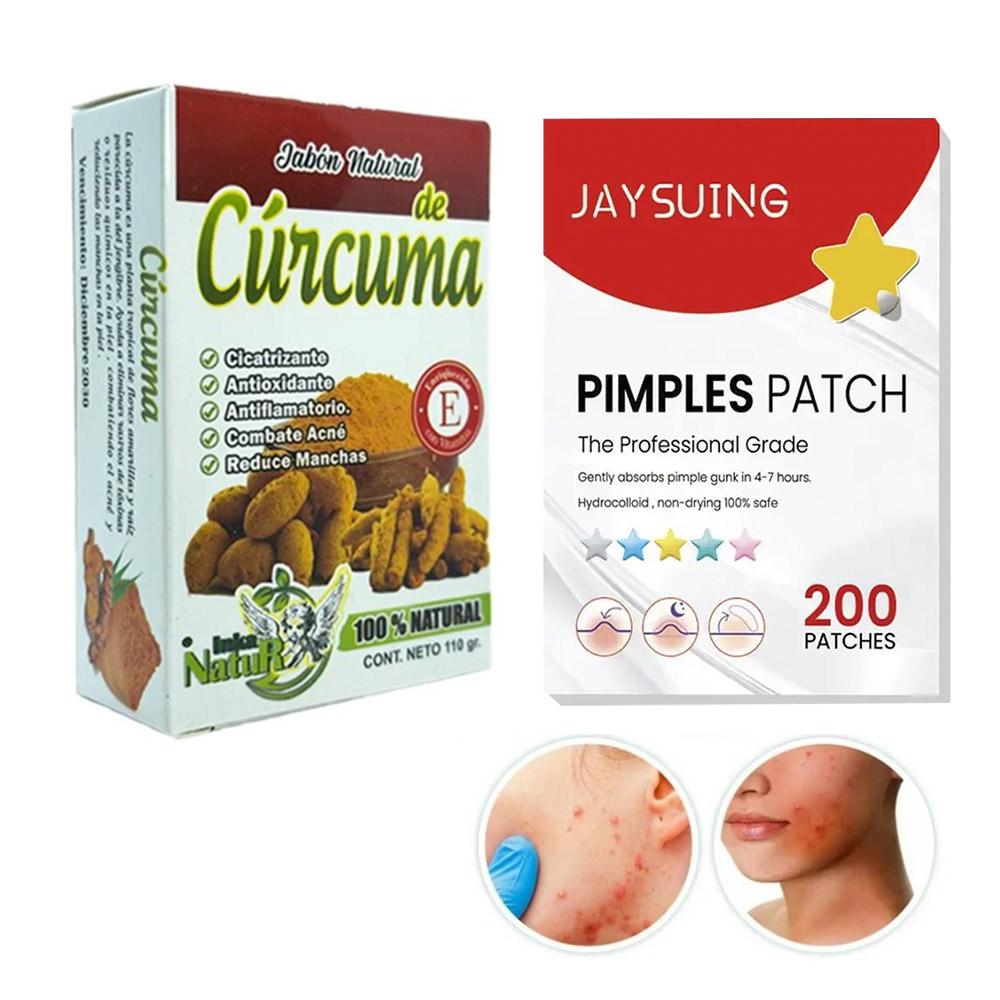 PARCHE ANTI ACNÉ 200 ESTRELLITAS Y JABÓN DE CÚRCUMA ANTIGRANOS - 3
