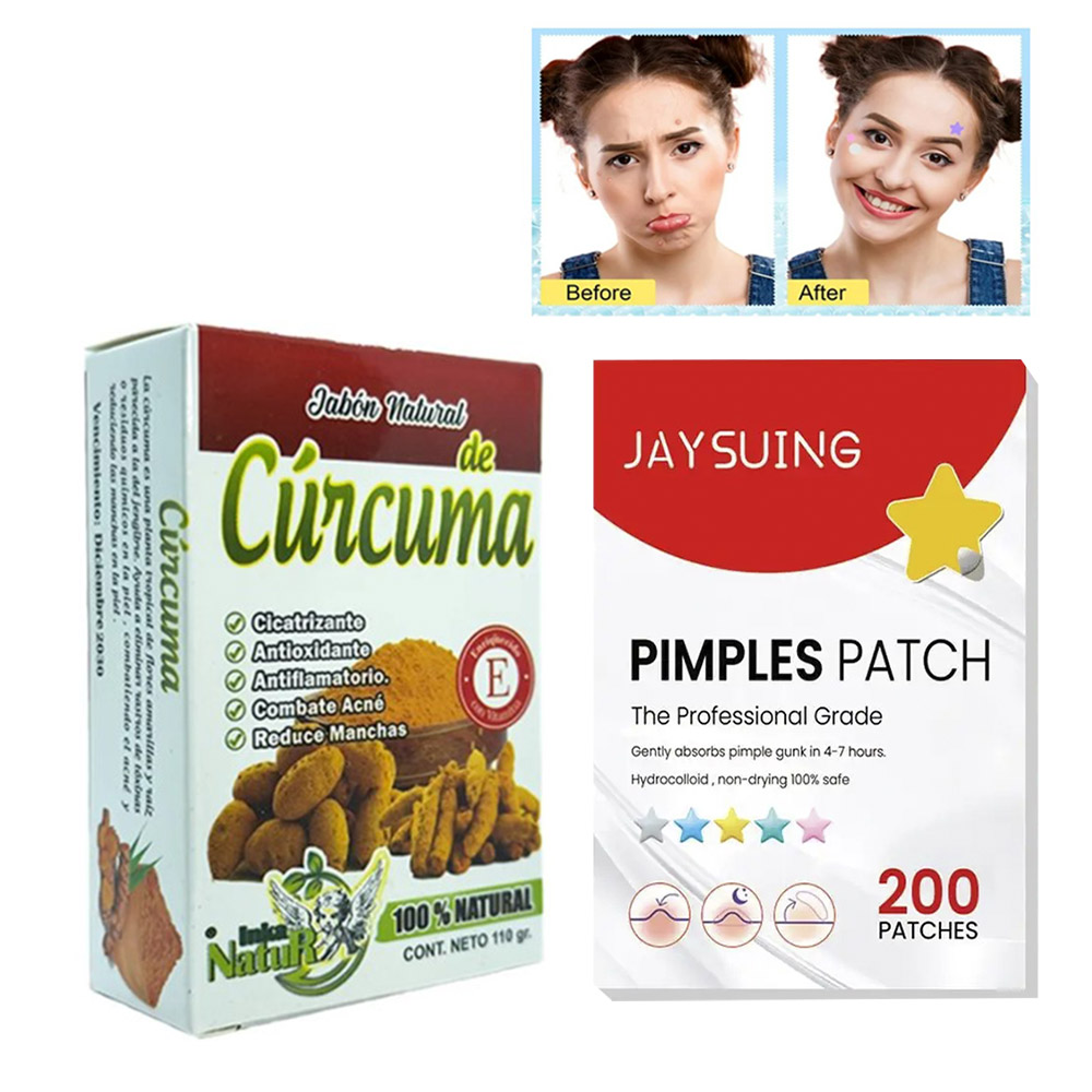 PARCHE ANTI ACNÉ 200 ESTRELLAS Y JABÓN DE CÚRCUMA CICATRIZANTE - 3