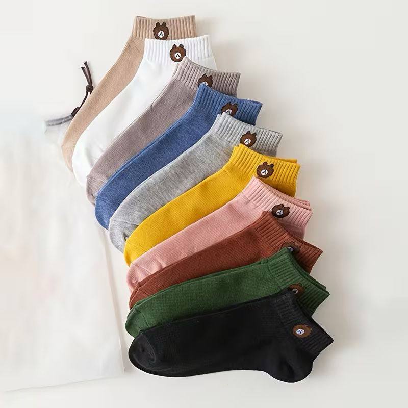 MEDIAS KAWAII NIÑOS OSITO MULTICOLOR -10 PARES UNISEX - 1