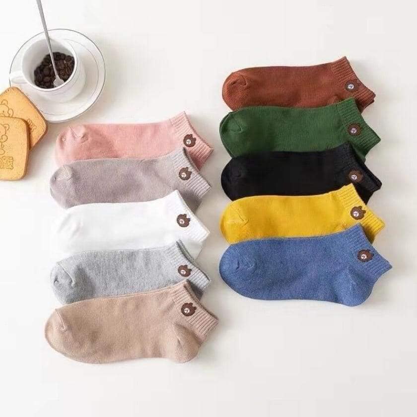 MEDIAS KAWAII NIÑOS OSITO MULTICOLOR -10 PARES UNISEX - 2